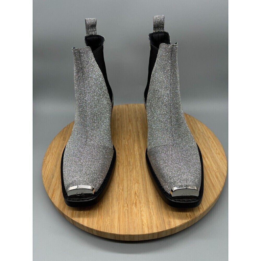 Calvin Klein X Raf Simons Silver Western Boots 205W39NYC Womens 7.5 / EU 37.5 - Picture 8 of 13